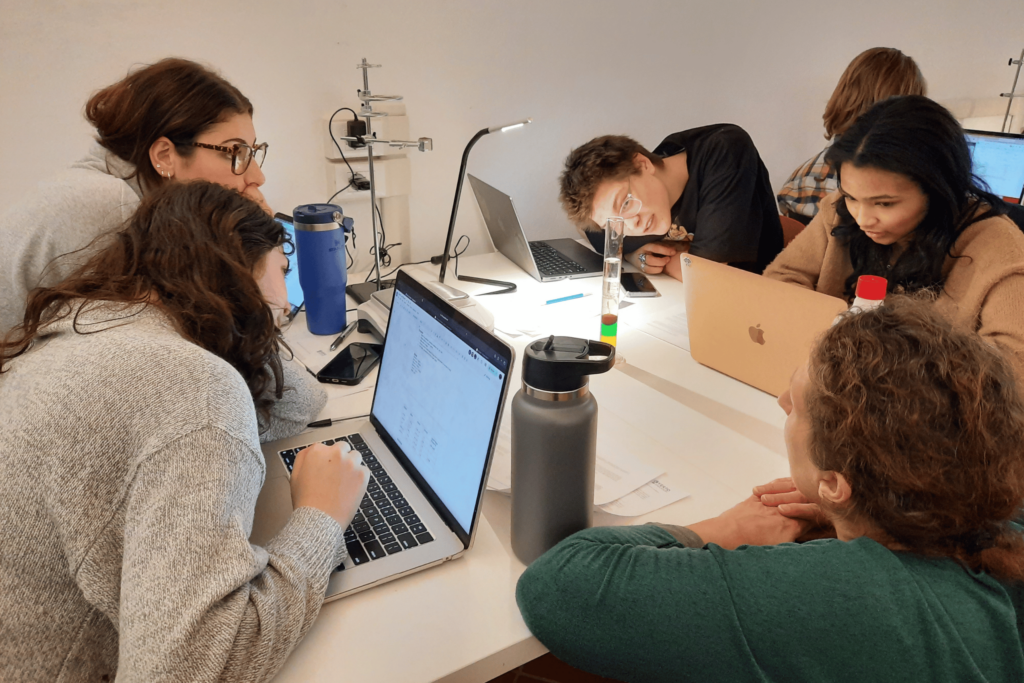 Students engaged in Chemistry in Florence. 