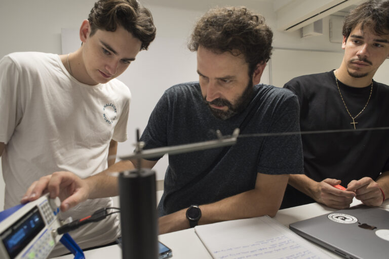 Students engaged in a science class