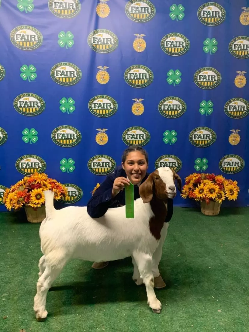 Danitza with a goat