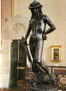 Donatello's sculpture of David in Florence, Italy.