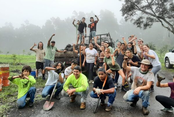 students working the land at Hualalai Farm Day