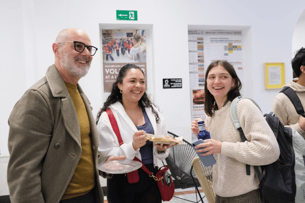 Verto Spain Director with two students.