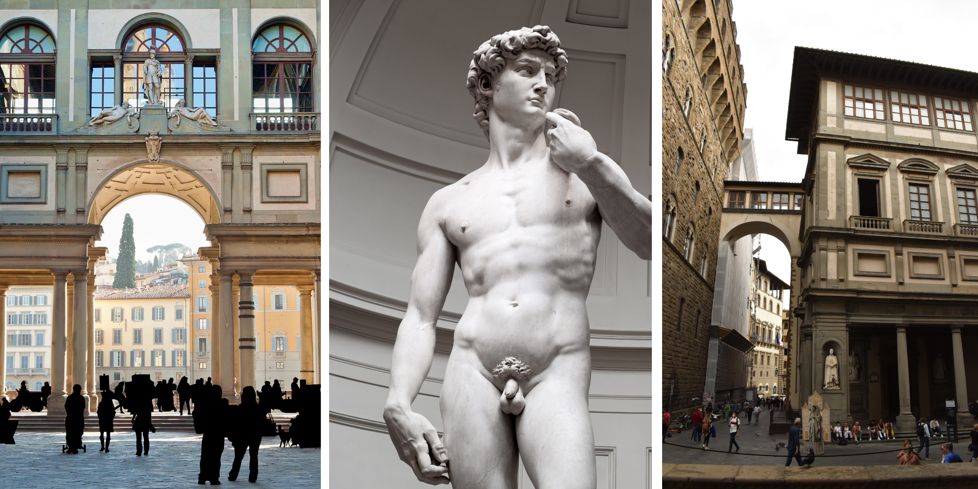 Examples of LGBTQ+ art when traveling in Florence, Italy.