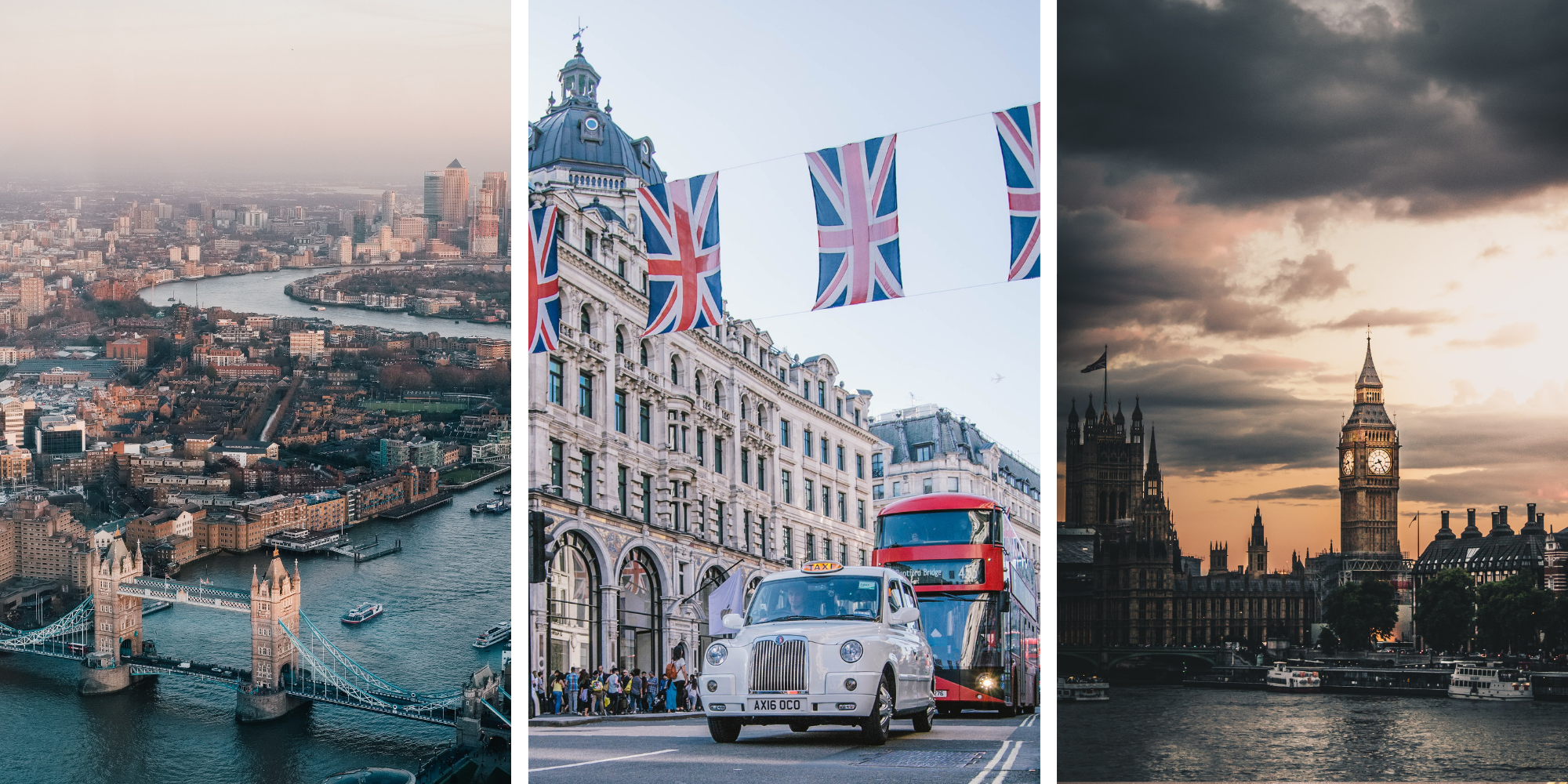 Views of the major landmarks listed in this London Travel Guide for studying abroad in London.