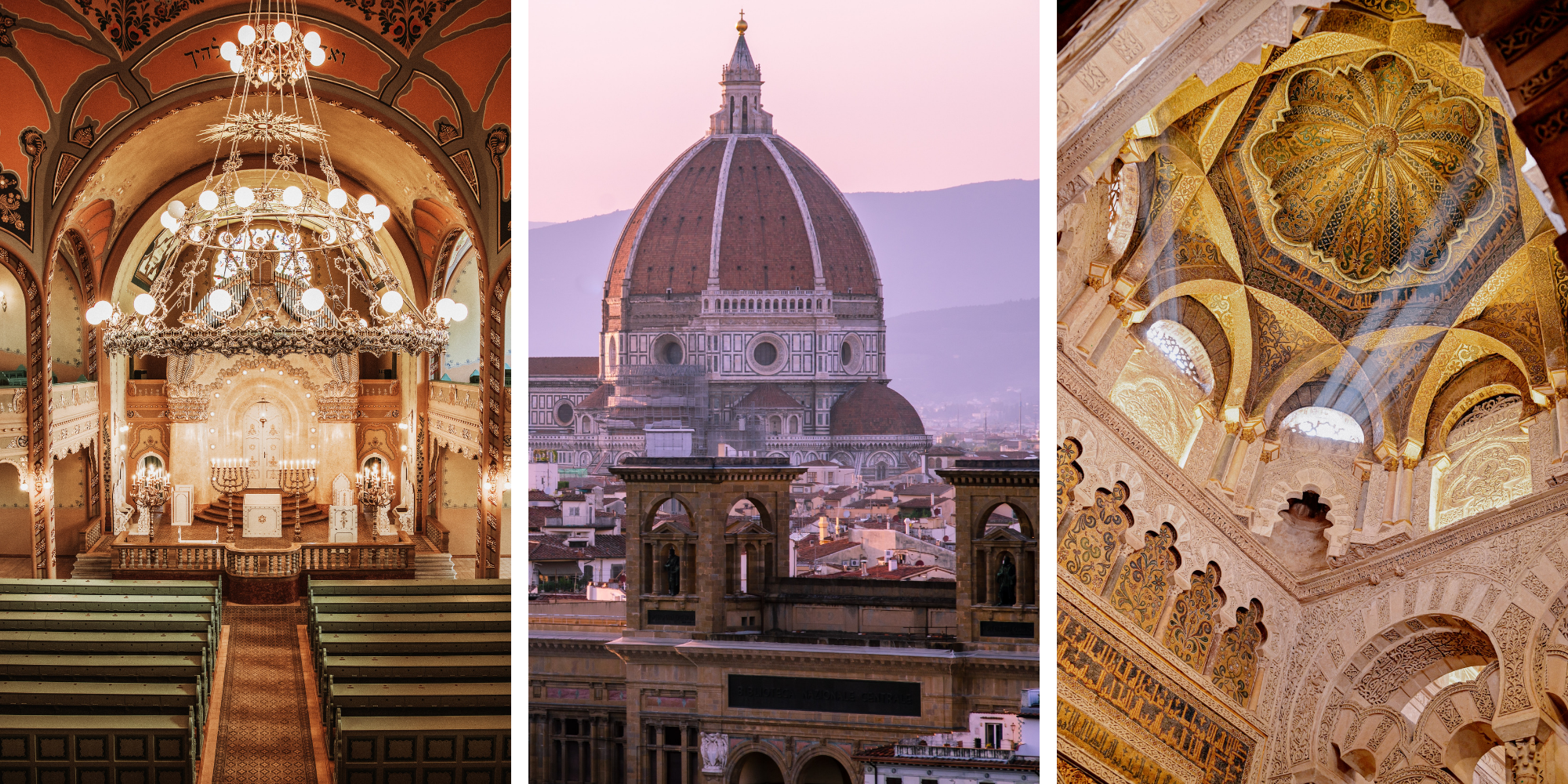 Just a few of the beautiful and historic places of worship you can find while studying abroad! Build your religious community abroad while on your Verto study abroad experience.