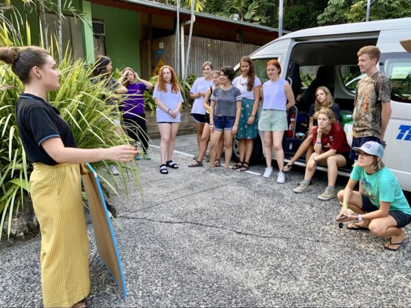 students arrive in fiji