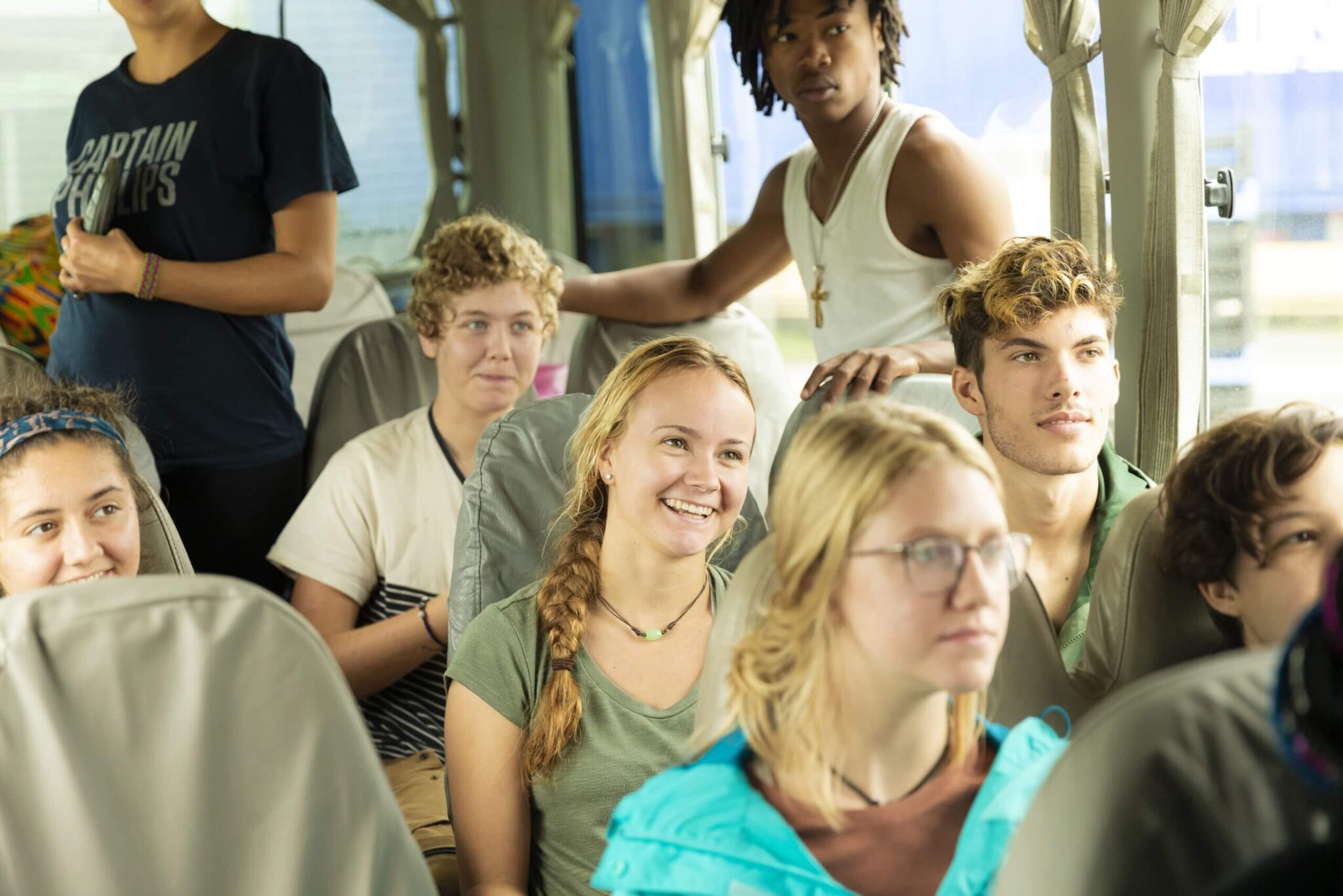 Photo: Students traveling in shuttle