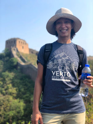 Teacher on Great Wall