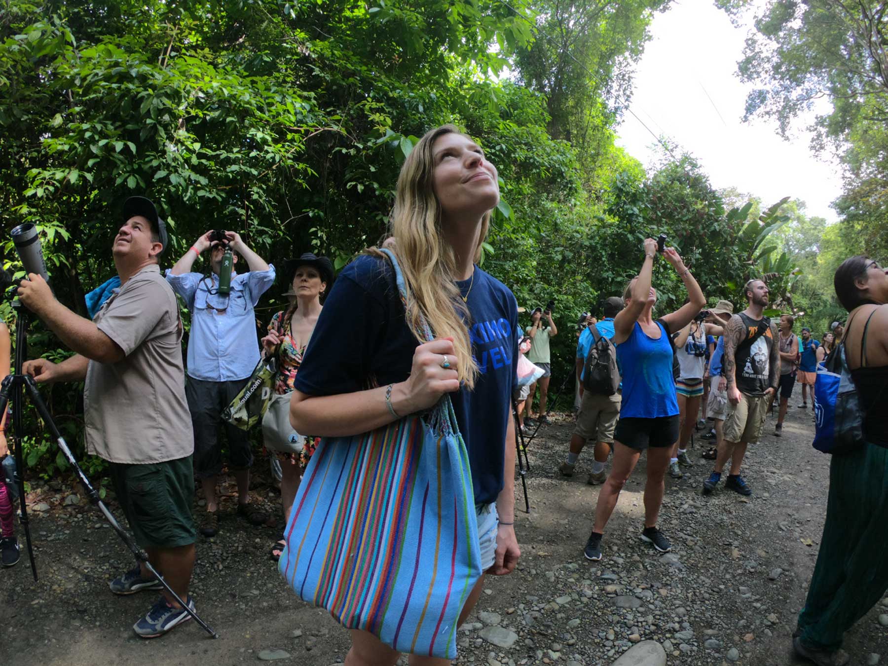 Photo: Verto student exploring tropical rainforest with group